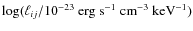 $\log (\ell_{ij}/10^{-23}~{\rm erg}~{\rm s}^{-1}~{\rm cm}^{-3}~{\rm keV}^{-1})$