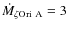 $\ensuremath{\dot M} _{\zeta{\rm Ori~A}}=3$