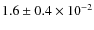 $1.6\pm0.4\times 10^{-2}$