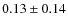 $0.13\pm 0.14$