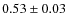 $0.53\pm 0.03$