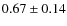 $0.67\pm 0.14$