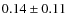 $0.14\pm 0.11$