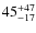 $\rm 45^{+47}_{-17}$