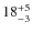 $\rm 18^{+5}_{-3}$
