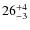 $\rm 26^{+4}_{-3}$