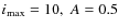 $i_{\rm max}=10,\;A=0.5$