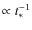 $\propto t_*^{-1}$