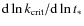 ${\rm d}\ln k_{\rm crit}/{\rm d}\ln t_*$