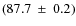 $(87.7 ~ \pm ~ 0.2)$