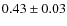 $0.43 \pm 0.03$