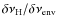 $\delta \nu _{{\rm H}}/ \delta \nu _{{\rm env}}$