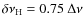 $\delta\nu_{{\rm H}}= 0.75~ \Delta\nu$