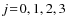 $j\!=\!0,1,2,3$