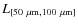 $L_{[50~\mu{\rm m},100~\mu{\rm m}]}$