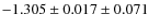 $-1.305\pm0.017\pm0.071$