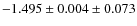 $-1.495\pm0.004\pm0.073$