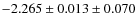 $-2.265\pm0.013\pm0.070$