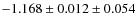 $-1.168\pm0.012\pm0.054$