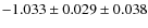 $-1.033\pm0.029\pm0.038$