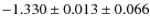 $-1.330\pm0.013\pm0.066$