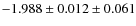 $-1.988\pm0.012\pm0.061$