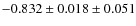 $-0.832\pm0.018\pm0.051$