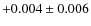 $ +0.004\pm 0.006$