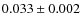 $0.033\pm 0.002$