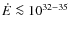 $\dot E \la 10^{32-35}$