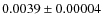 $0.0039\pm0.00004$