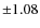 $\pm 1.08$
