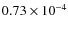 $0.73\times10^{-4}$
