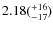 $\rm 2.18(^{+16}_{-17})$