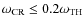 $\omega_{\rm CR} \leq 0.2 \omega_{\rm TH}$
