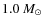 $1.0~M_{\odot}$