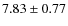 $7.83\pm0.77$