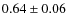 $0.64\pm0.06$