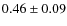 $0.46\pm0.09$
