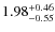 $\rm 1.98^{+0.46}_{-0.55}$