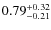 $\rm0.79^{+0.32}_{-0.21}$