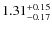 $\rm 1.31^{+0.15}_{-0.17}$