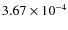 $3.67 \times 10^{-4}$