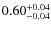 $\rm0.60^{+0.04}_{-0.04}$