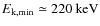 $E_{\rm k,min} \simeq 220~{\rm keV}$