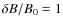 $\delta B/B_{0} = 1$