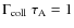 $\Gamma_{\rm coll} ~
\tau_{\rm A} = 1$