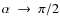 $\alpha~\rightarrow~\pi/2$