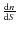 $\frac{{\rm d}n}{{\rm d}S}$