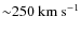 ${\sim}250~{\rm km~s^{-1}}$